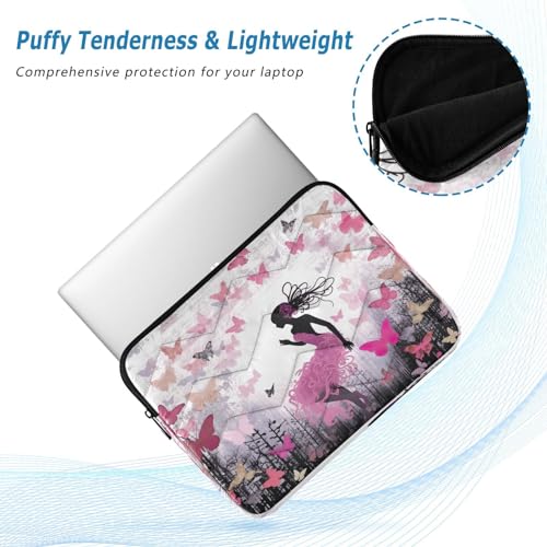Funda rosa para portátil de 13-14 pulgadas con diseño de mariposas miniatura 5