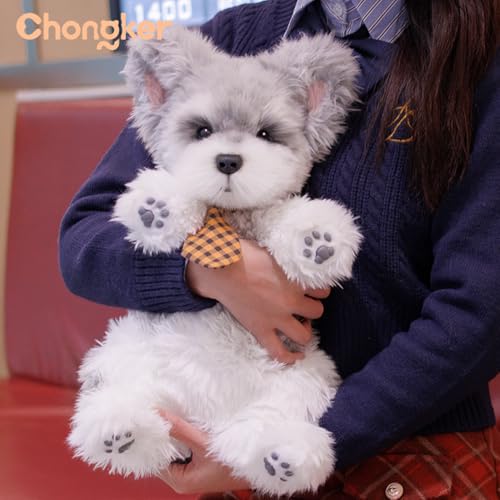 Image of Chongker Dog Shaped Backpack, Handmade Realistic Stuffed Animals Backpack, Cute Dog Plush Bag