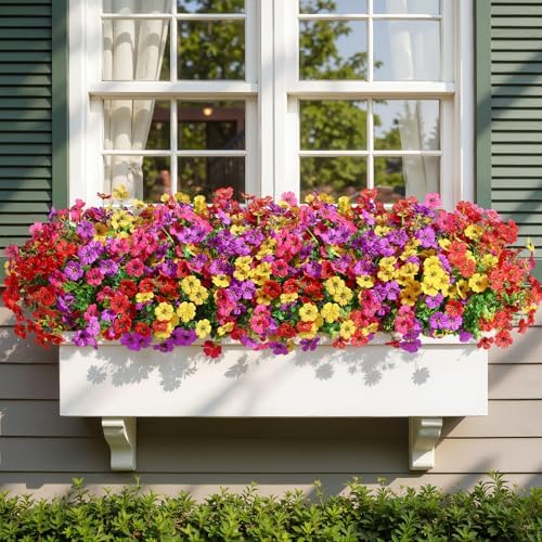 Alupssuc 24 Bundles Artificial Daisy Flowers UV Resistant for Outdoor Decor — view 6