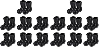 Toyvian 14 Pairs Mini mini santa claus shoes miniature santa claus boots mini doll shoes Santa Claus Boots