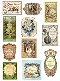 French Vintage Perfume Labels Collage Sheet #102