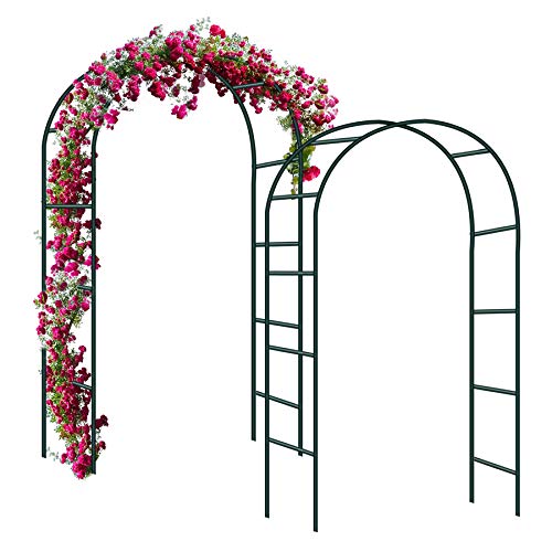 Forever Speed Pérgola para jardín de Acero pulverizado, para decoración y decoración de jardín, Resistente a la Intemperie, 240 x 140 x 38 cm, Color Verde (2 Unidades)