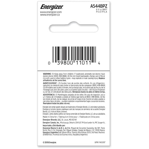 Energizer A544 6 Volt Miniature Alkaline Batteries #TOP8