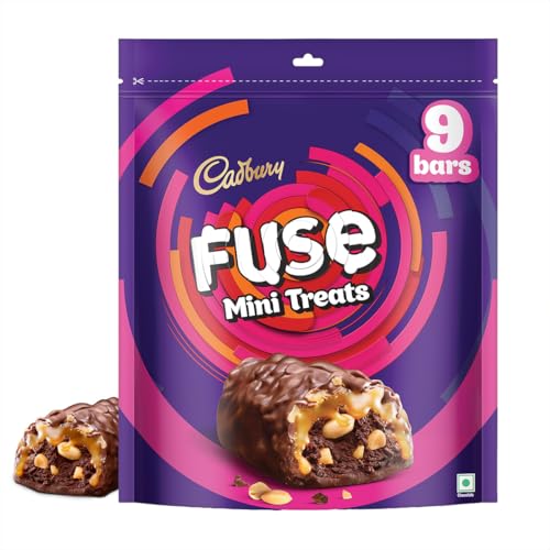 Image of Cadbury Fuse Peanut & Caramel filled Mini Treats Chocolate Bars, 117 g