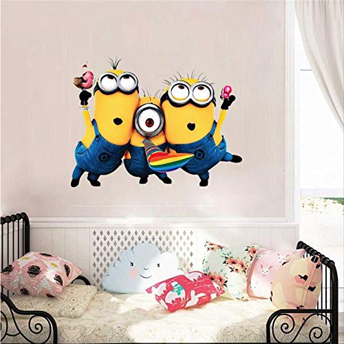 Minions 3d Wall Stickers Kid S Bedroom Cute Mural The Best Amazon