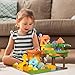 Airkid Marble Runs for Kids 4-8,Marble Run for Kids Ages 3-5 with Dinosaur Building Blocks,Dinosaur Toys,STEM Building Toys with 4 Marble Track Compatible with Major Brands