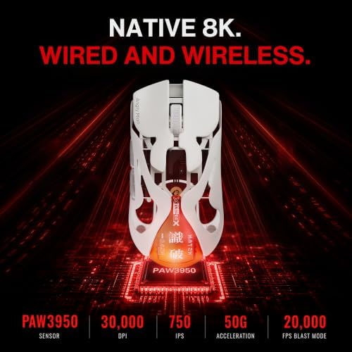 Angry miao AM Infinity Wireless Gaming Mouse, 47g Magnesium-Aluminum, PAW3950 30K DPI, 8K Polling, Anti-Double Click Optical-Micro Switches, Hot-Swap Battery — 사진 2