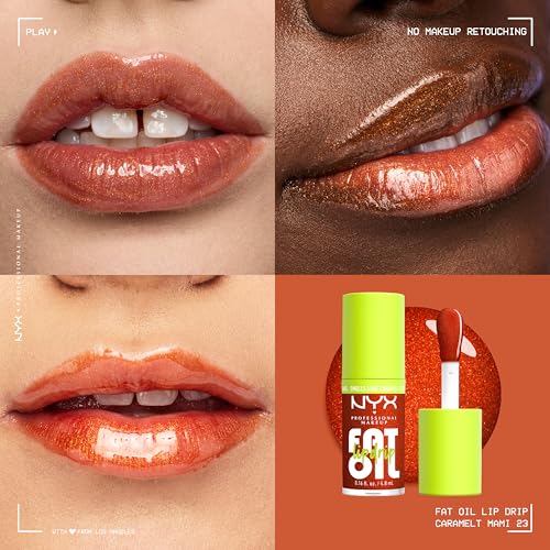 NYX PROFESSIONAL MAKEUP Fat Oil Lip Drip, Moisturizing Lip Oil Gloss, Tinted Formula & Up to 12 HR Hydration, Vegan & Cruelty-Free - Caramelt Mami (Bronze) - image 2