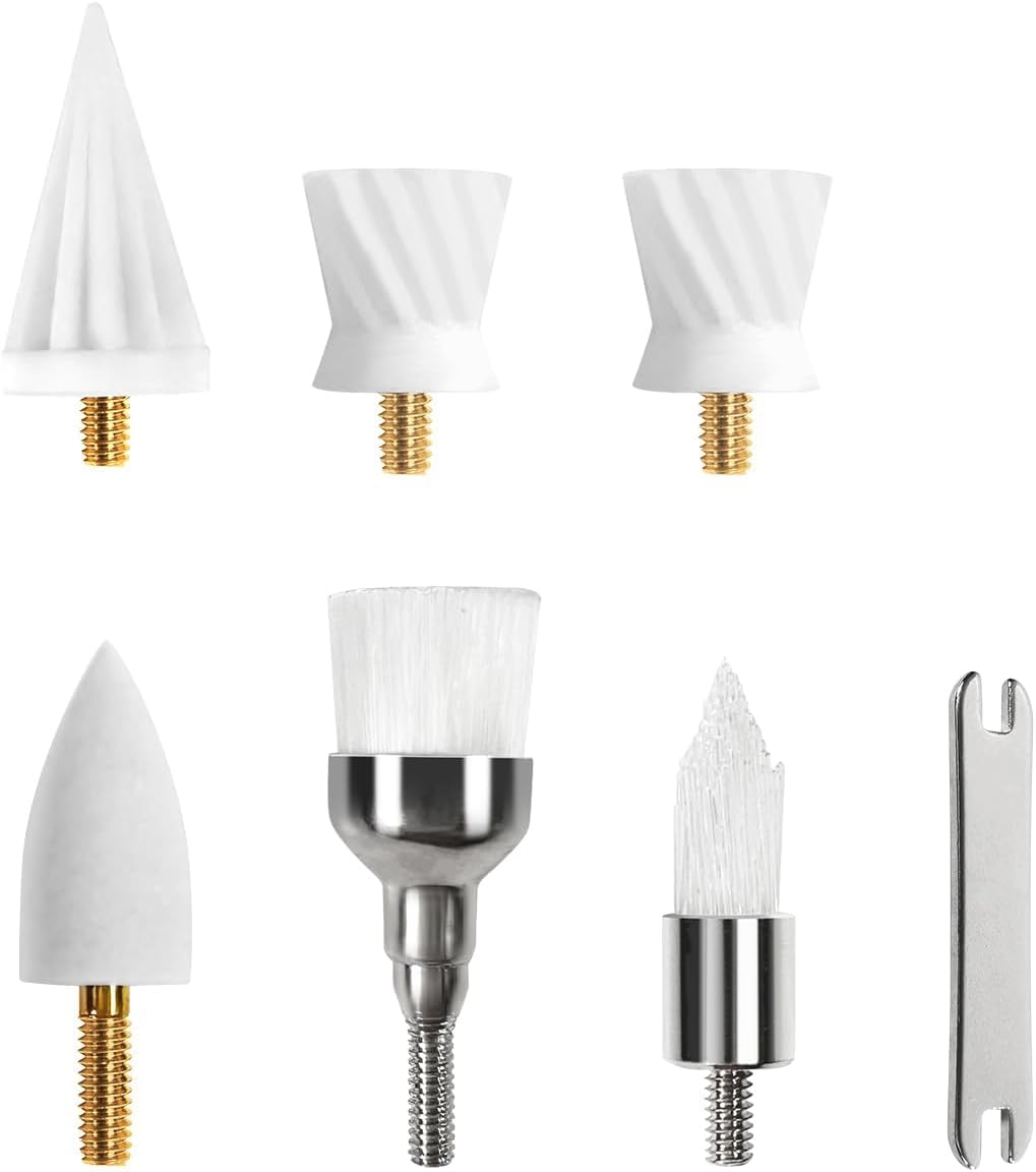 Cabezales de repuesto para pulidor de dientes, accesorios para eliminar sarro de dientes, 6 cabezales de cepillo variados, kit de cabezales de repuesto