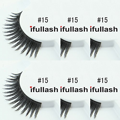 #15, 6 Pairs ifullash 100% Human Hair Eyelashes