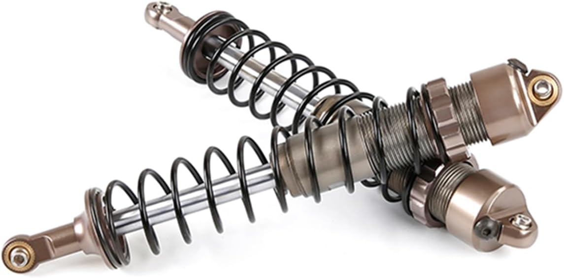 FLMLF CNC Metal 10mm Rear Shock Absorber Assembly for 1/5 HPI ROFUN BAHA KM ROVAN BAJA 5B 5T 5SC Rc Car Parts (Titanium)