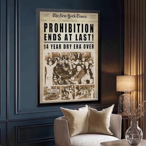 Impression sur toile End at Last Interdiction 1933 Repeal 20x30 cm