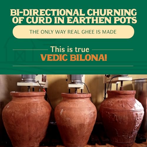 Image of Vediko Origins A2 Gir Cow Ghee 5L | Curd-Churned & Firewood-Cooked | Grass-Fed Desi Gir Cows | Pure, Natural, Danedar, Ayurvedic, Lactose-Free & Gluten-Free Ghee | Leakproof & Reusable Stainless Steel Dolchi (5L)