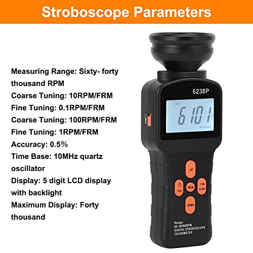 Non-contact Speed Measurement Digital Stroboscope Tachometer 6238P ...