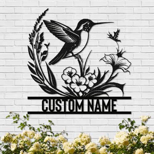 Personalized Metal Signs | Bird Metal Wall Art | Metal Name Sign Birds Welcome Plaque | Custom Garden Sign Yard Signs | Personalized Wedding Gifts | Housewarming Decor Indoor Outdoor - View 2