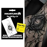 INKARTLINK Temporary Tattoos, Semi Permanent Tattoos, Adult Art Designs, Waterproof Temporary Tattoos, Party Favors, Tattoo Stickers Realistic, No Adhesive, Lasts 1-2 Weeks (Evil eye)