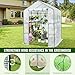 Greengro Greenhouse, 57 x 57 x 76'' Greenhouses for Outdoors, Portable Greenhouse Kit with Mesh Side Windows, PE Cover, 8 Shelves, Heavy Duty Walk in Green House for Backyard Garden Indoor Outside