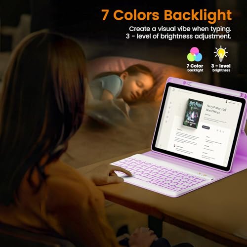 Image of Keyboard Case for iPad 10th Generation 2022 & A16 11th Generation 2025, 10.9 /11 Inch Detachable Wireless Keyboard Cover with Pencil Holder, 360 Rotatable, Folio Protective Case for iPad 11th /10th Gen