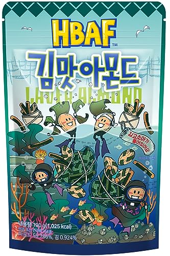 [Official Gilim HBAF Brand] Korean Seasoned Almonds (Laver, 1 x 210 gram pack)