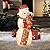 LuxenHome 3.5FT Lighted Snowman Outdoor Christmas Decorations, Light Up Snowman Holding Let It Snow Sign Christmas Decor, Xmas Decorations Outdoor, Indoor for Porch, Lawn Holiday Display