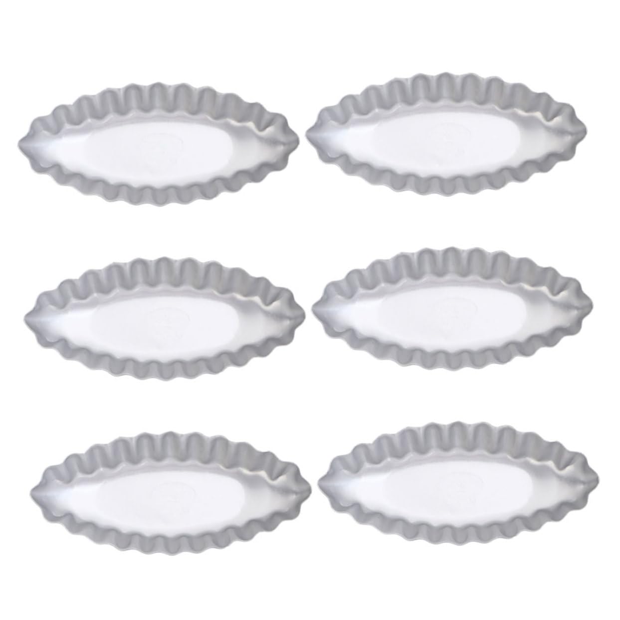 PRETYZOOM 6 Pcs Aluminium Alloy Cake Baking Molds Non Stick Tart Molds for Egg Tarts Cupcakes Pies and Desserts Practical Baking Tray for Easy Operation and