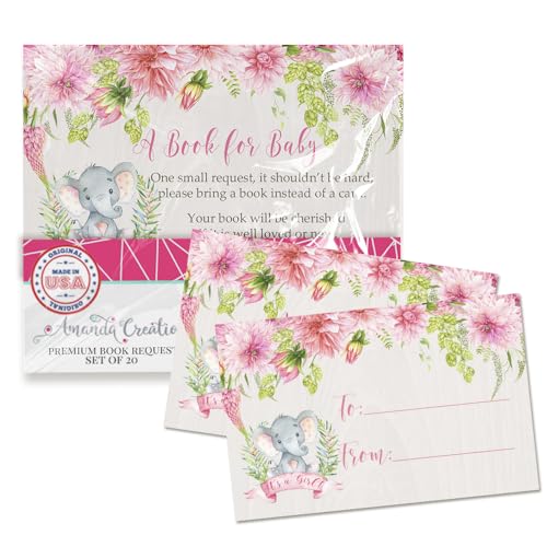 Cartes fête prénatale éléphant et fleurs à glisser dans vos invitations