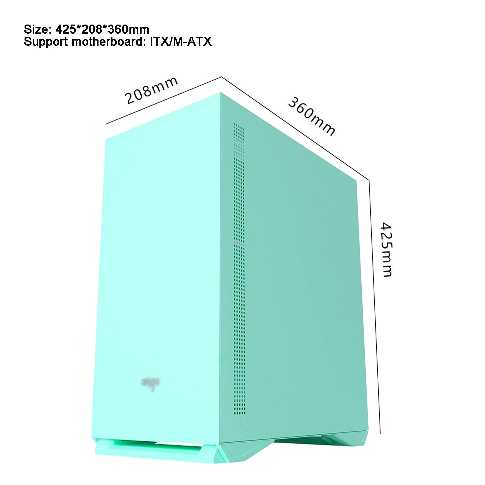 Obudowa Komputera Mid-Tower ITX/M-ATX, Obudowa Komputera Stacjonarnego, Obsługuje Chłodzenie Wodne Panel Boczny Ze Szkła Hartowanego, Panel Przedni Z Kratką