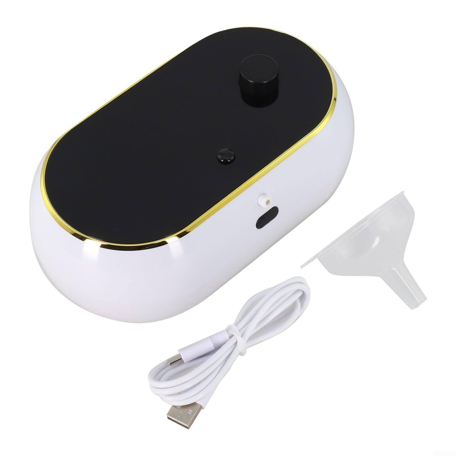 Dispenser automatico di sapone da 450 ml, montaggio a parete senza contatto, con display LCD e temperatura per cucina e bagno (schiuma bianca)