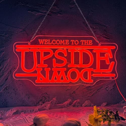 Jesalah Welcome To The Upside Down Neon Sign LED Sign