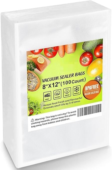 20X30 Microwaveable Transparent Storage Vacuum Sealer Bags for Pre-Cut Food Saver Bag BPA Free Vacuum Sealer Bags(100pcs)