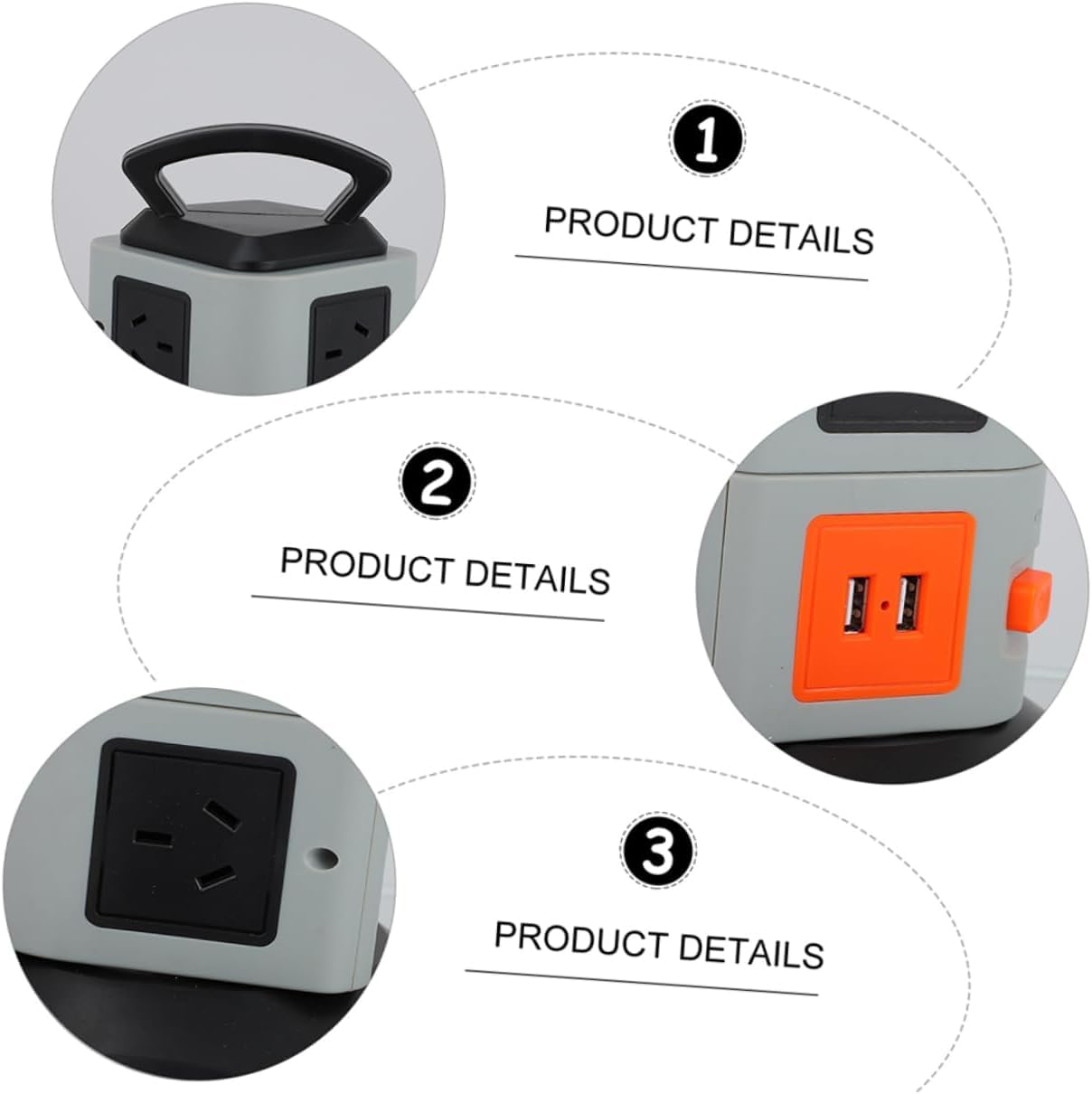 Multipresa con Protezione da Sovratensione, Dotata di 15 Prese E 2 Porte USB, Design Robusto per Dispositivi Elettronici Ed Elettrodomestici - Ideale per Casa, Ufficio E Gaming.