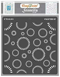 Round Stencils for Craft and Art - Round Rings - Size: 6X6 Inches - Stencils Round Design - Ring Stencils for Painting - Stencils for Craft and Art