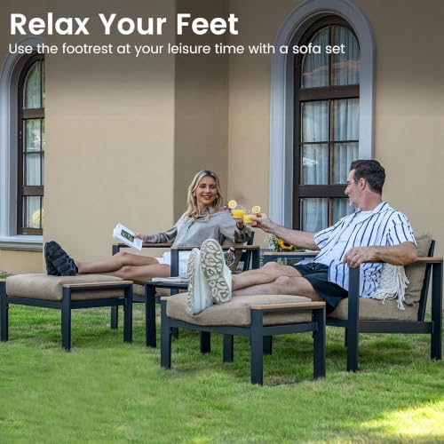Image of Sundale Outdoor Aluminum Patio Furniture Set, 7 Piece Conversation Sets