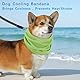 Kühlhalsband für Hunde, Kühlendes Halstuch Hund, Atmungsaktiv Hund Halstücher Kühlend Wärmeableitung Bandana Hunde Cool Komfortabel Kühlhalsband für Sommer (Grün-S)