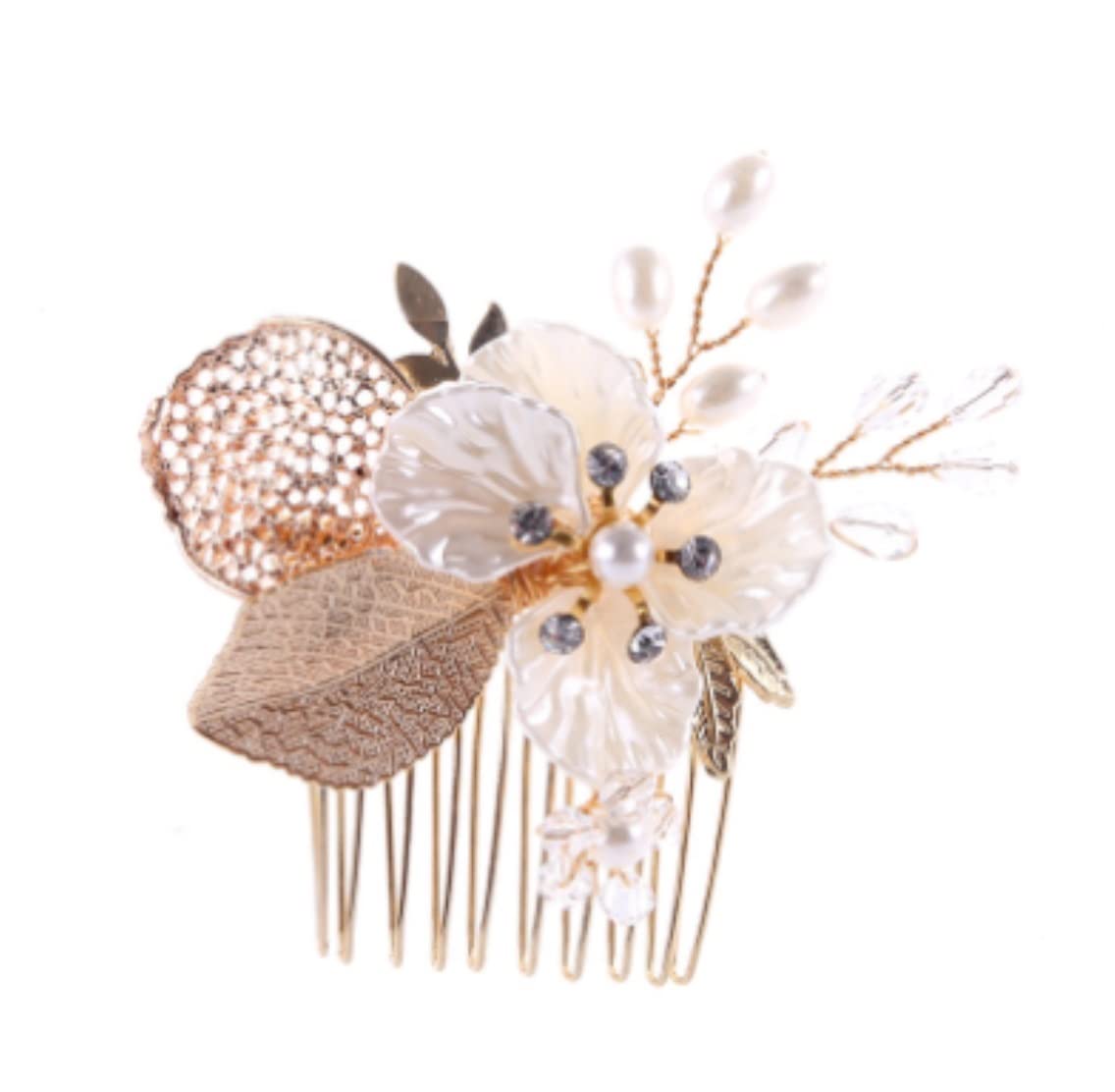 Grzebienie Boczne Grzebień do Włosów Wesele Biżuteria Korona Dla Kobiet Kryształowe Grzebienie Do Włosów Rhinestone Pearl Grzebień Do Włosów Dla Nowożeńców Kobiety Biżuteria Do Włosów Ślub