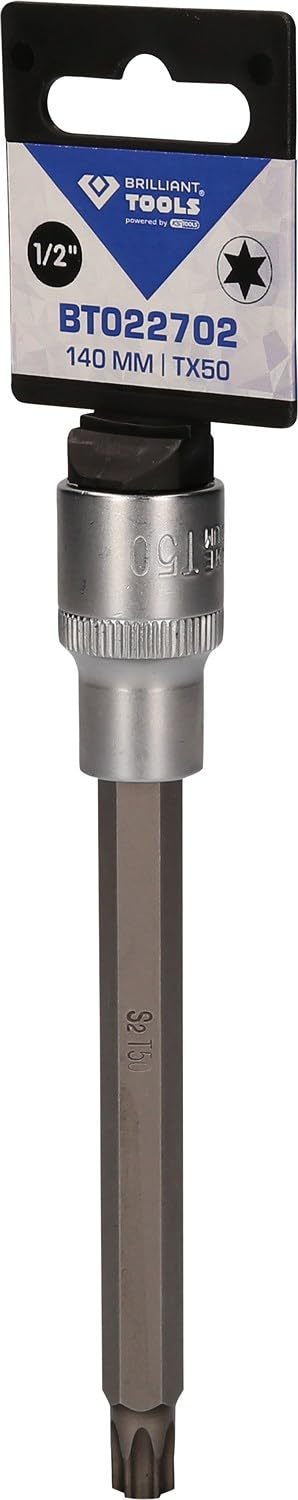 BRILLIANT TOOLS BT022702 1/2" Torx-Nasadka z bitami, 140 mm długa, T50 [Powered by KS TOOLS]