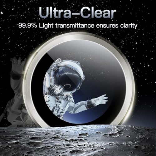 Image of FabeKee Tempered Glass Camera Lens Protector For 9H Hardness, Full Coverage Anti Scratch Camera Metal Ring (S26 Ultra 5G /gold)