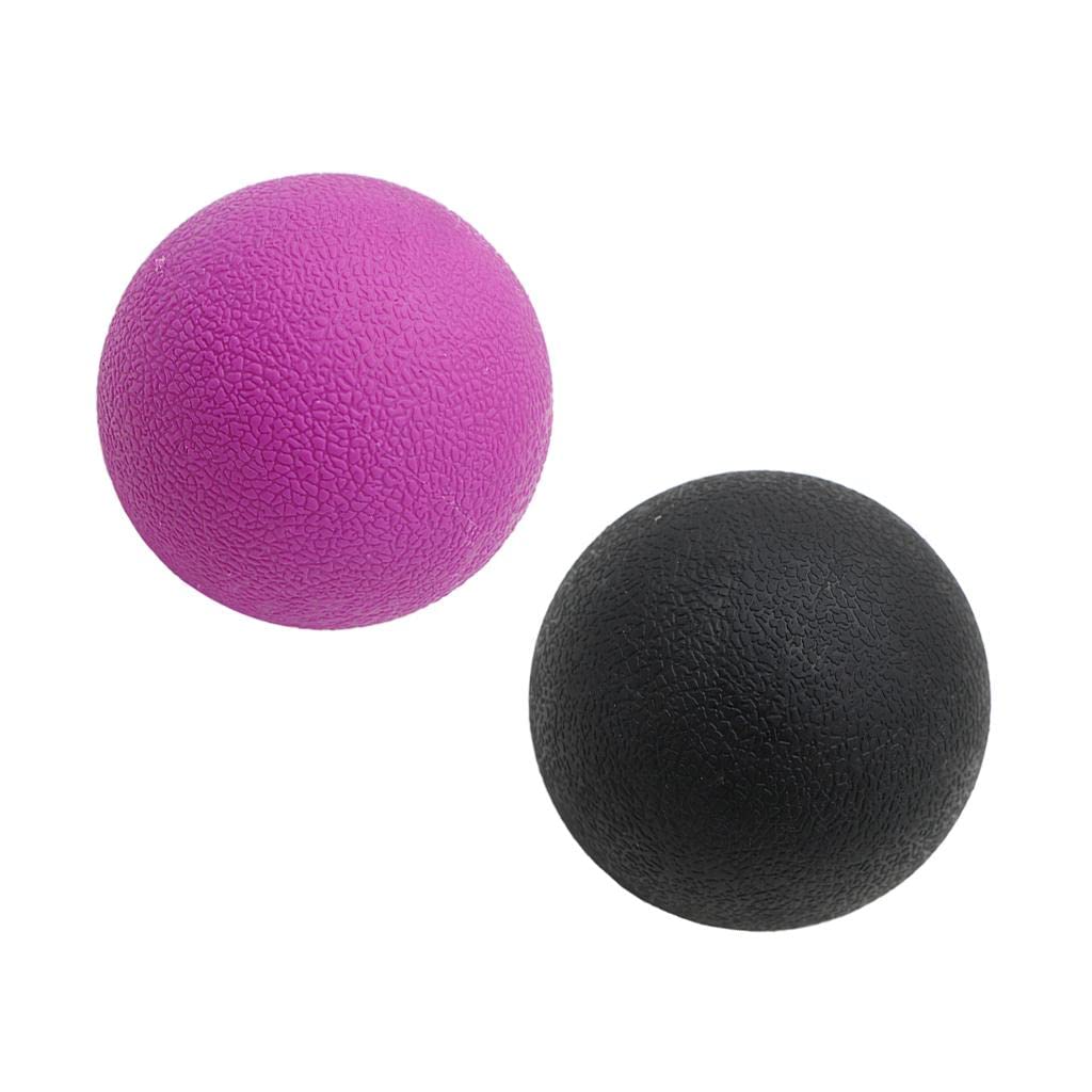 Pack de 2 Pelotas de Masaje, Pelotas de para Puntos Gatillo, Rodillos Musculares Y Pelotas para La Fascia, Fabricadas en TPE Elástico para Au, 3 piezas