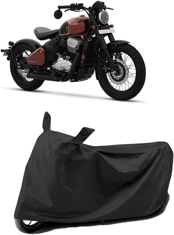Bike Body Cover Compatible with Jawa 42 Bobber New BS6 Protect from Scretch Dustproof UV-Rays Birds Dropping Accesseries for All Model & All Verieants -Black Color
