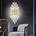 DFEDHF European Wall Lamp Classic Crystal Wall Light Fixture, Transparent Crystal Prism Wall Lighting Sconce, Antique Candle Brass Lighting Fixture E14 Socket, for Hallway Bedroom Liv