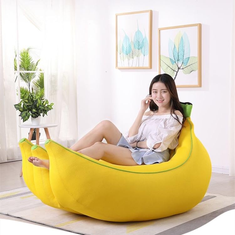 Amazon.co.jp: ビーズクッション バナナの形ビーズソファー 長方形型