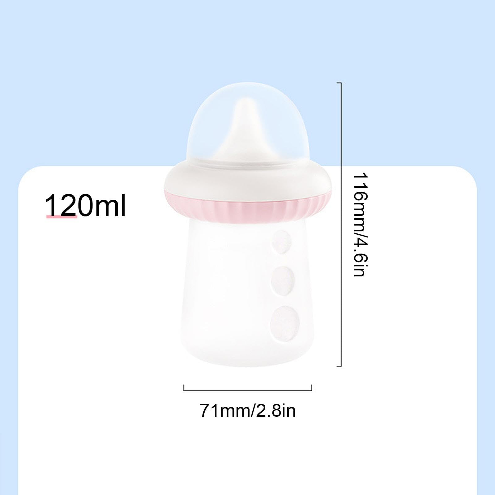 Butelka do karmienia kociąt - Butelki dla, ergonomiczny, wyjmowany silikonowy smoczek, butelka(Pink)