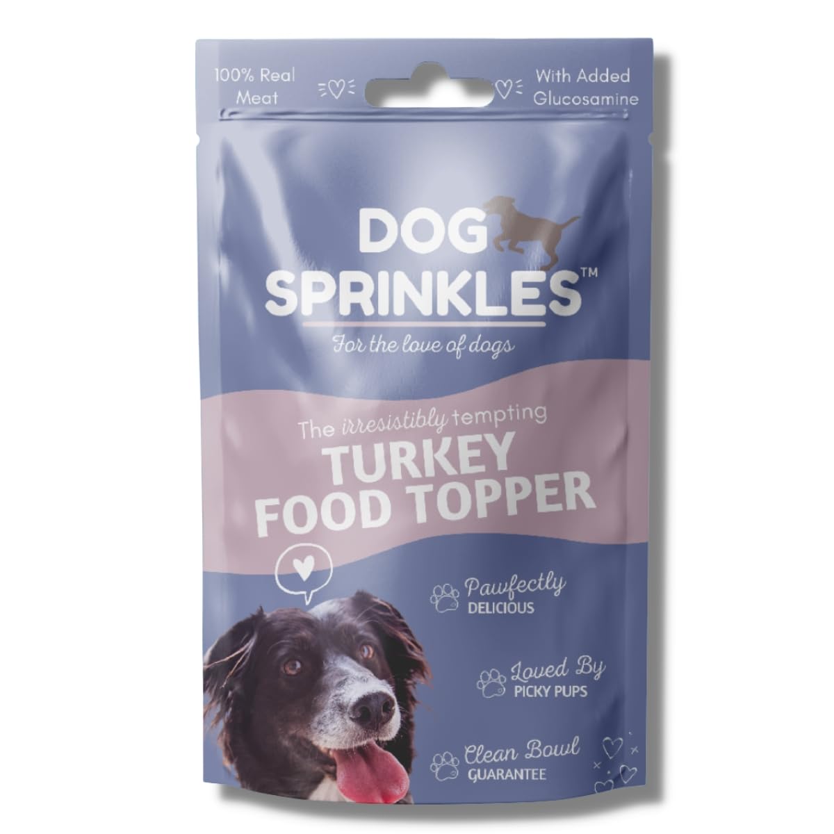 Dog Sprinkles: Fussy Dog Food Topper with Glucosamine - Turkey Flavour