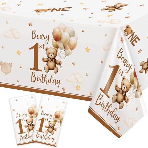 【Materiale Di Alta Qualità】Nostra tovaglia decorazioni compleanno 1 anno è realizzata in materiale PEVA per uso alimentare, che non solo è impermeabile e antistrappo, ma anche sicuro e non tossico. Protegge efficacemente la tua tavola dalle macchie di torte, succhi, ecc. Puoi semplicemente buttarli via dopo la festa