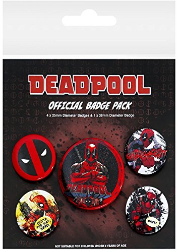 Pyramid International Deadpool Pack Badge, Multi-Colour, 10 x 12.5 x 1.3 cm