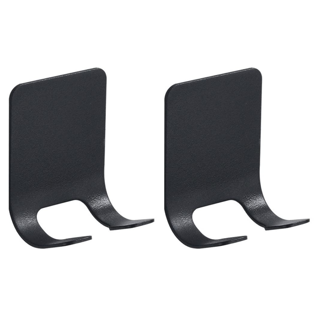 Uanqfegy Shaver Holder Hook 2PCS – Self Adhesive Hanger Wall Mount Stainless Steel Shaving Tool Hanger, Black
