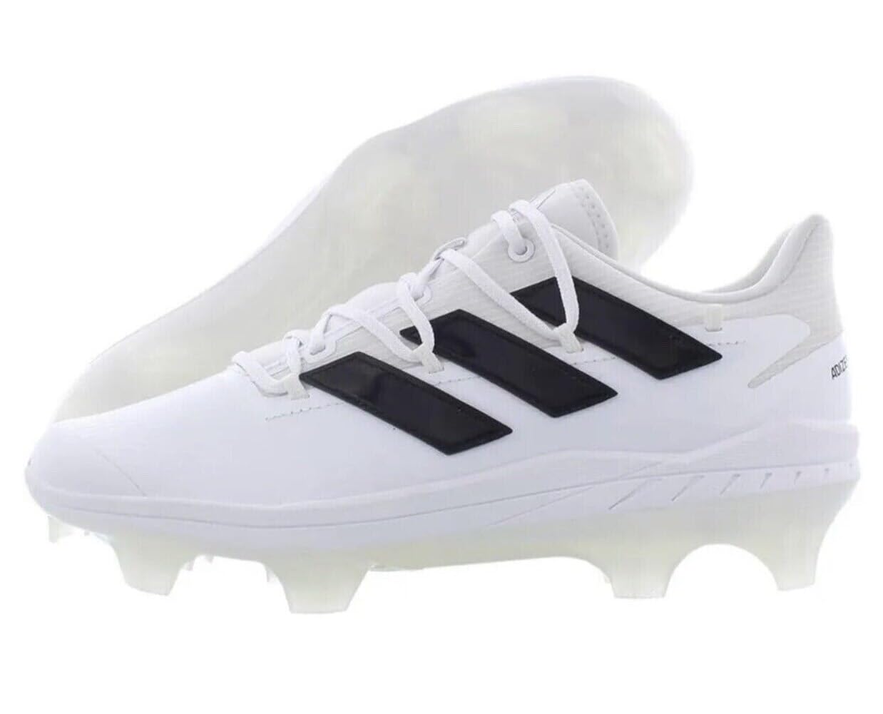 Adidas Men's Adizero Afterburner 8 Pro TPU Cleats, White/Black, 12.5