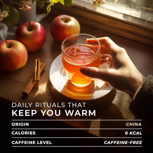 Image of Gya Tea Co Cinnamon Apple Tea Gift Set (16 Count) - Decaf Tea Pod for Lovers Get Well Gifts - Manually Harvested - Enjoy Hot or Iced