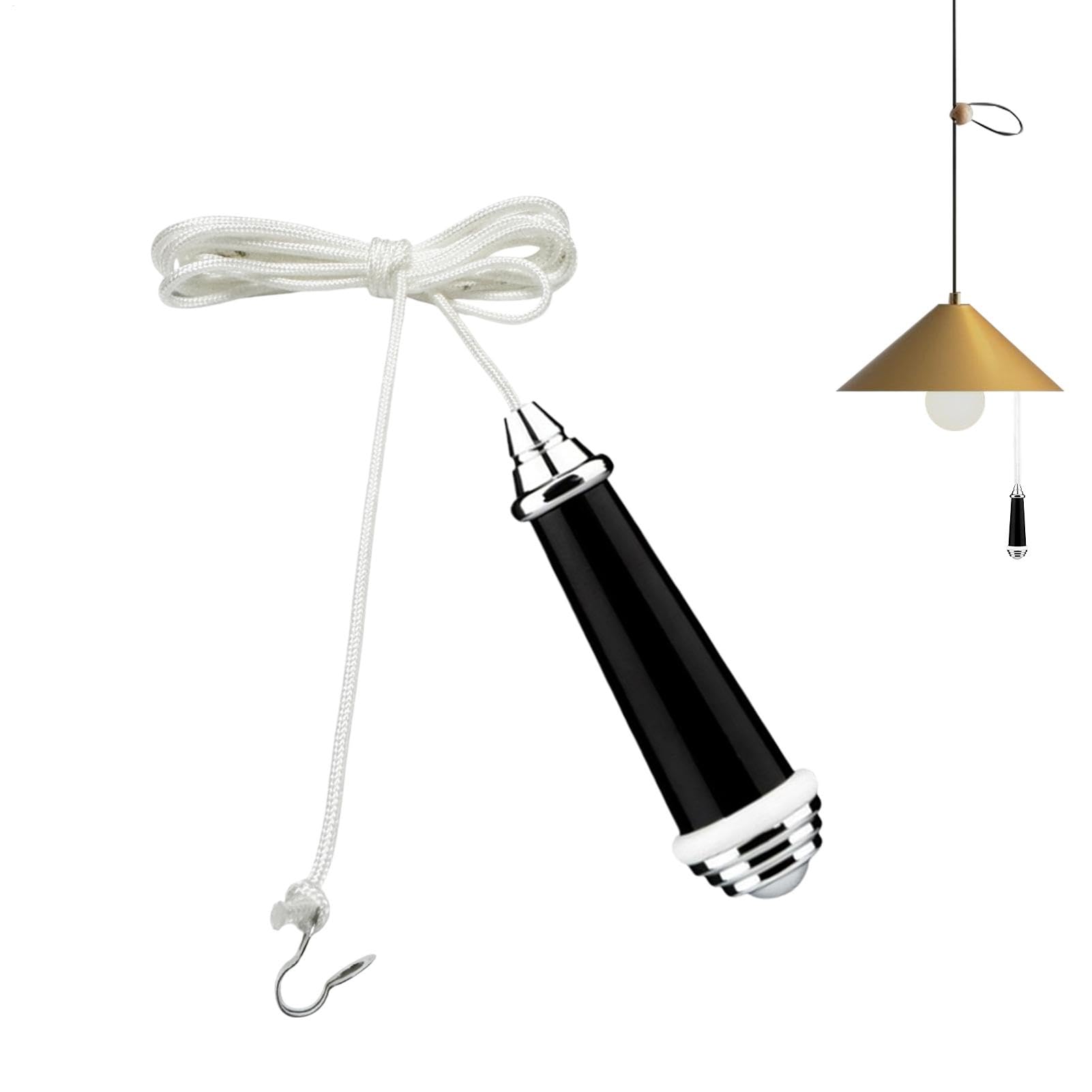 Gomice Tire del control del cable para el ventilador de techo, tire del control de luz del cable | Luz de techo y control de ventilador Cadena de nylon de 150 cm - Accesorio de lámpara de hogar