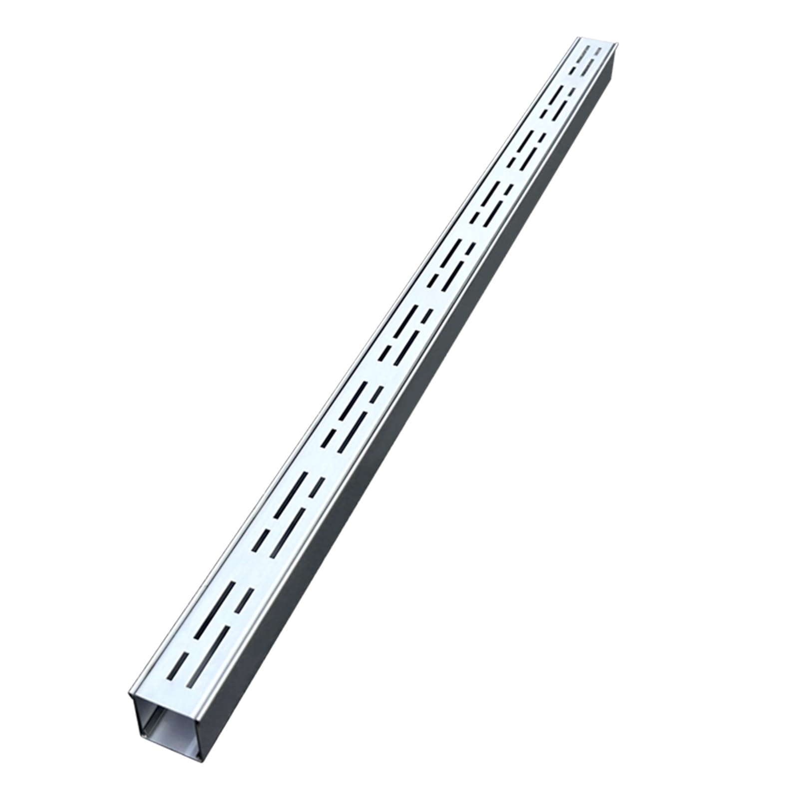 GLDYTVF 39" Stainless Steel Trench Drain Grate Kit - Slim Outdoor Channel Drain System for Home & Commercial Use, Includes Connectors, 100x10x5cm Gutter Drainage Solution